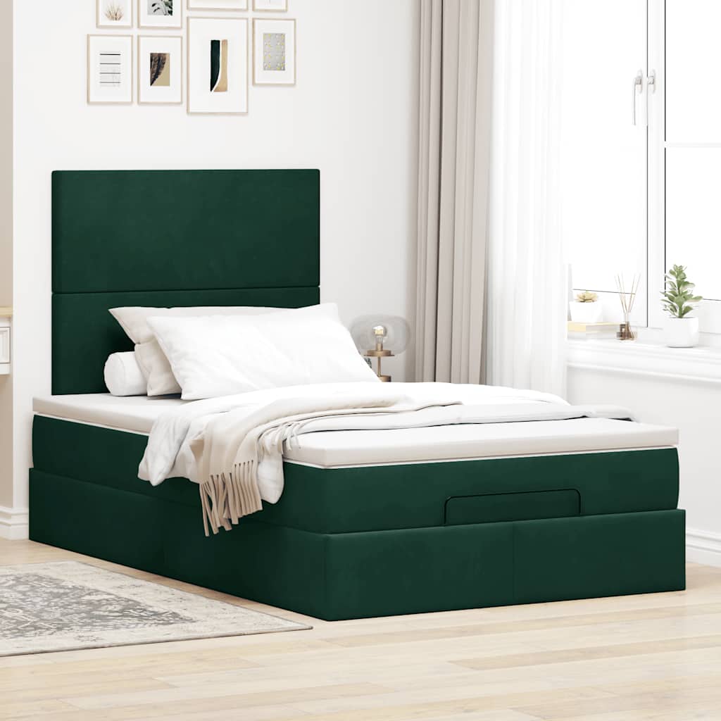 Ottoman bed met matrassen en LED's 120x190cm fluweel is nu te koop bij PeponiXL, paradijselijk wonen!