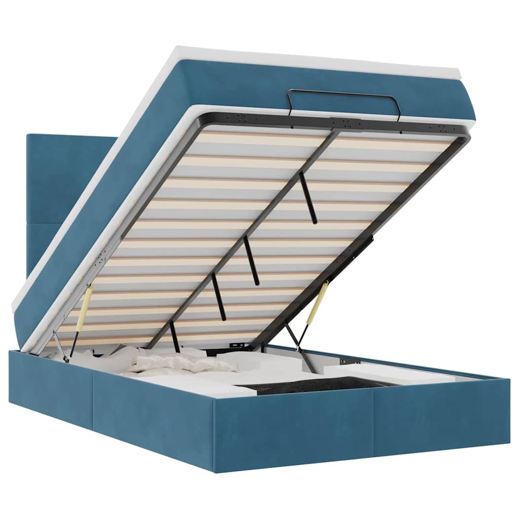 Ottoman bed met matrassen en LED's 120x200cm fluweel is nu te koop bij PeponiXL, paradijselijk wonen!