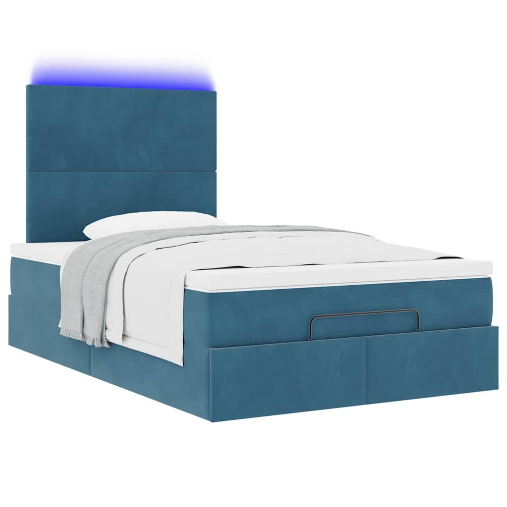 Ottoman bed met matrassen en LED's 120x200cm fluweel is nu te koop bij PeponiXL, paradijselijk wonen!