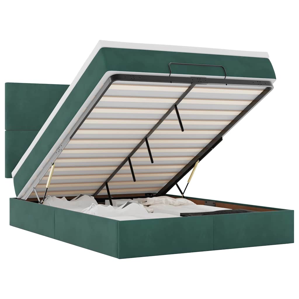 Ottoman bed met matrassen en LED's 140x190cm fluweel is nu te koop bij PeponiXL, paradijselijk wonen!