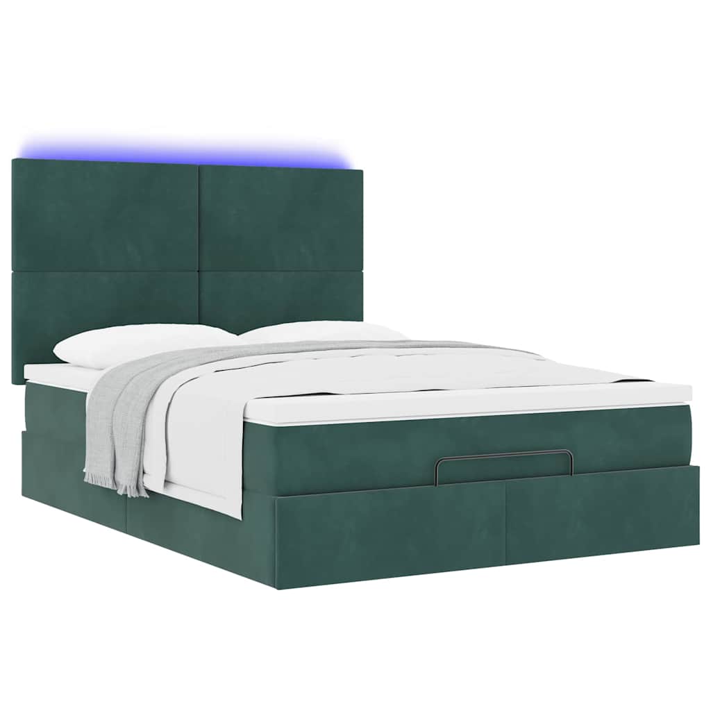 Ottoman bed met matrassen en LED's 140x190cm fluweel is nu te koop bij PeponiXL, paradijselijk wonen!