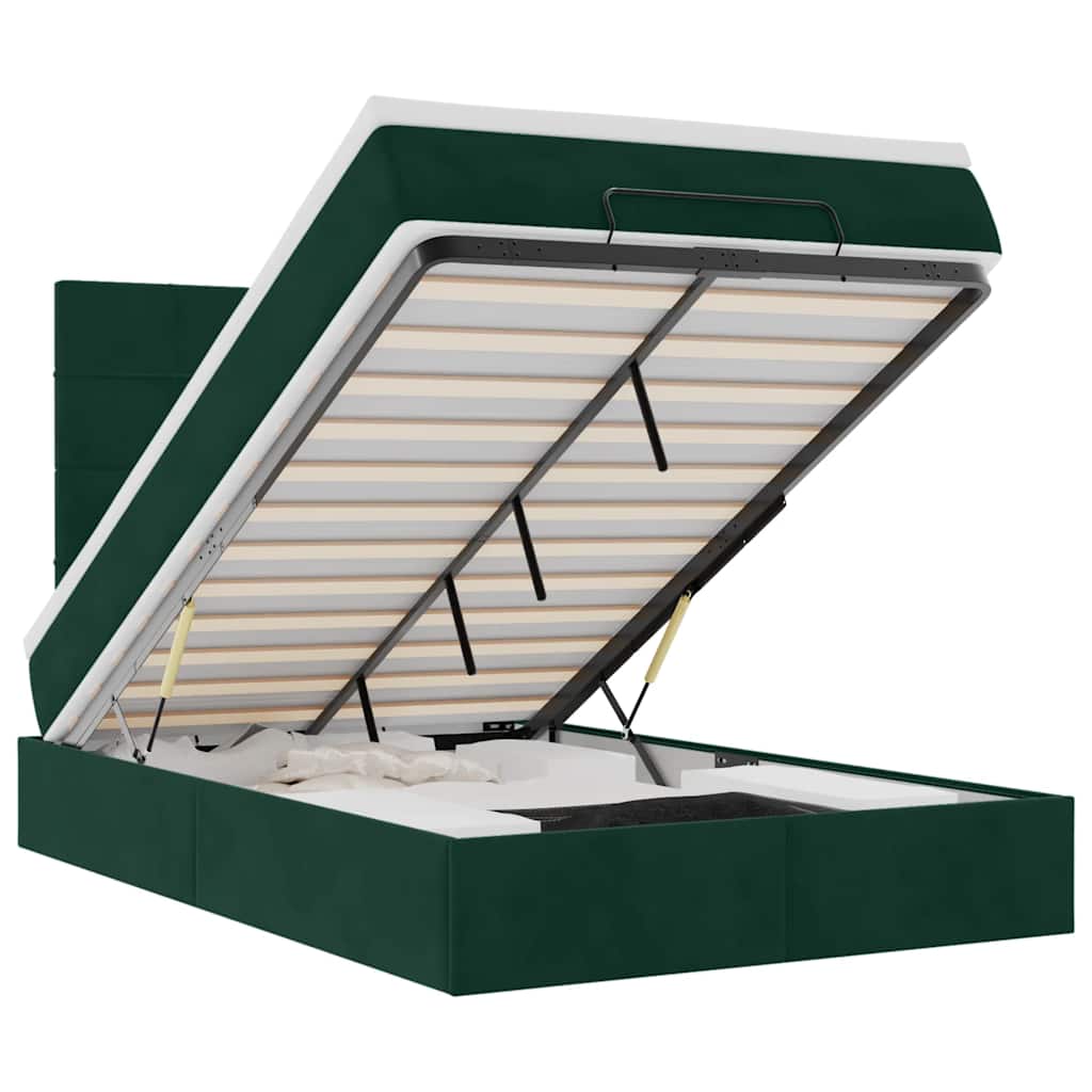 Ottoman bed met matrassen en LED's 120x190cm fluweel is nu te koop bij PeponiXL, paradijselijk wonen!
