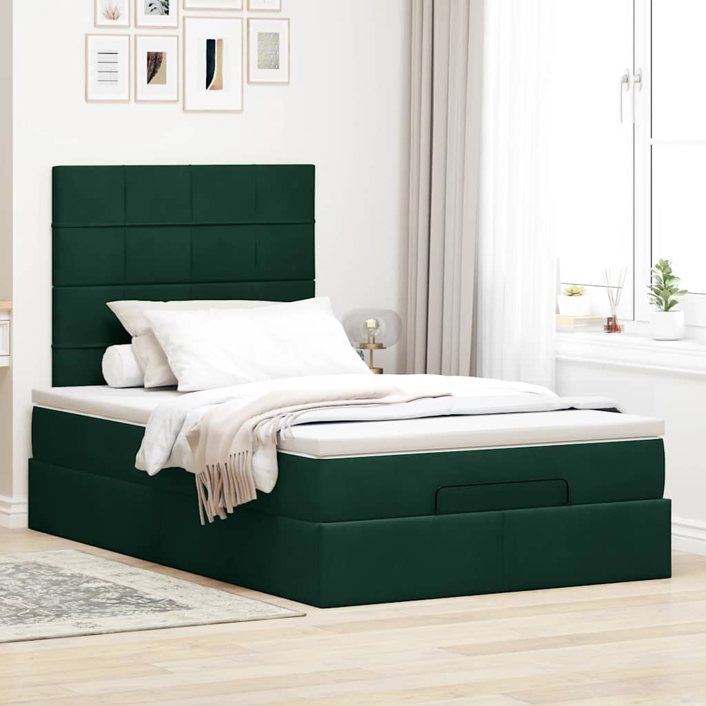 Ottoman bed met matrassen en LED's 120x190cm fluweel is nu te koop bij PeponiXL, paradijselijk wonen!