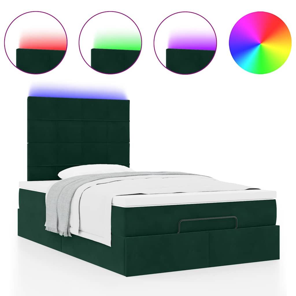 Ottoman bed met matrassen en LED's 120x190cm fluweel is nu te koop bij PeponiXL, paradijselijk wonen!