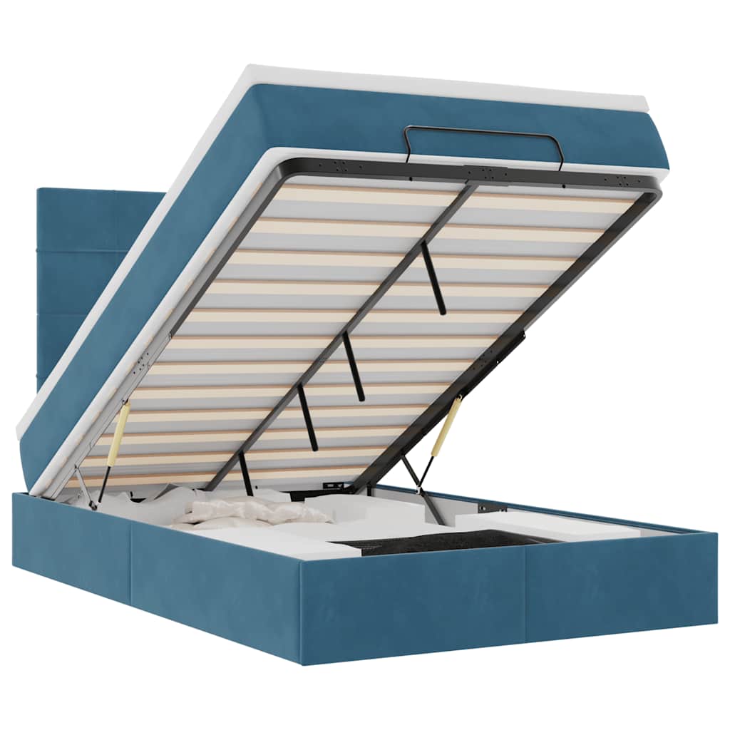 Ottoman bed met matrassen en LED's 120x190cm fluweel is nu te koop bij PeponiXL, paradijselijk wonen!