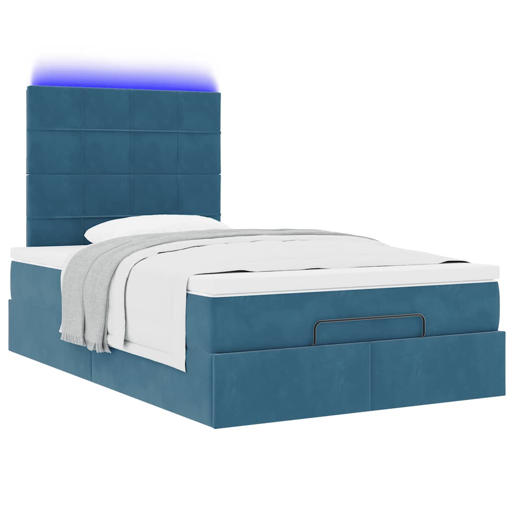 Ottoman bed met matrassen en LED's 120x190cm fluweel is nu te koop bij PeponiXL, paradijselijk wonen!