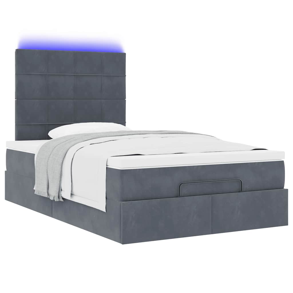 Ottoman bed met matrassen en LED's 120x200cm fluweel is nu te koop bij PeponiXL, paradijselijk wonen!