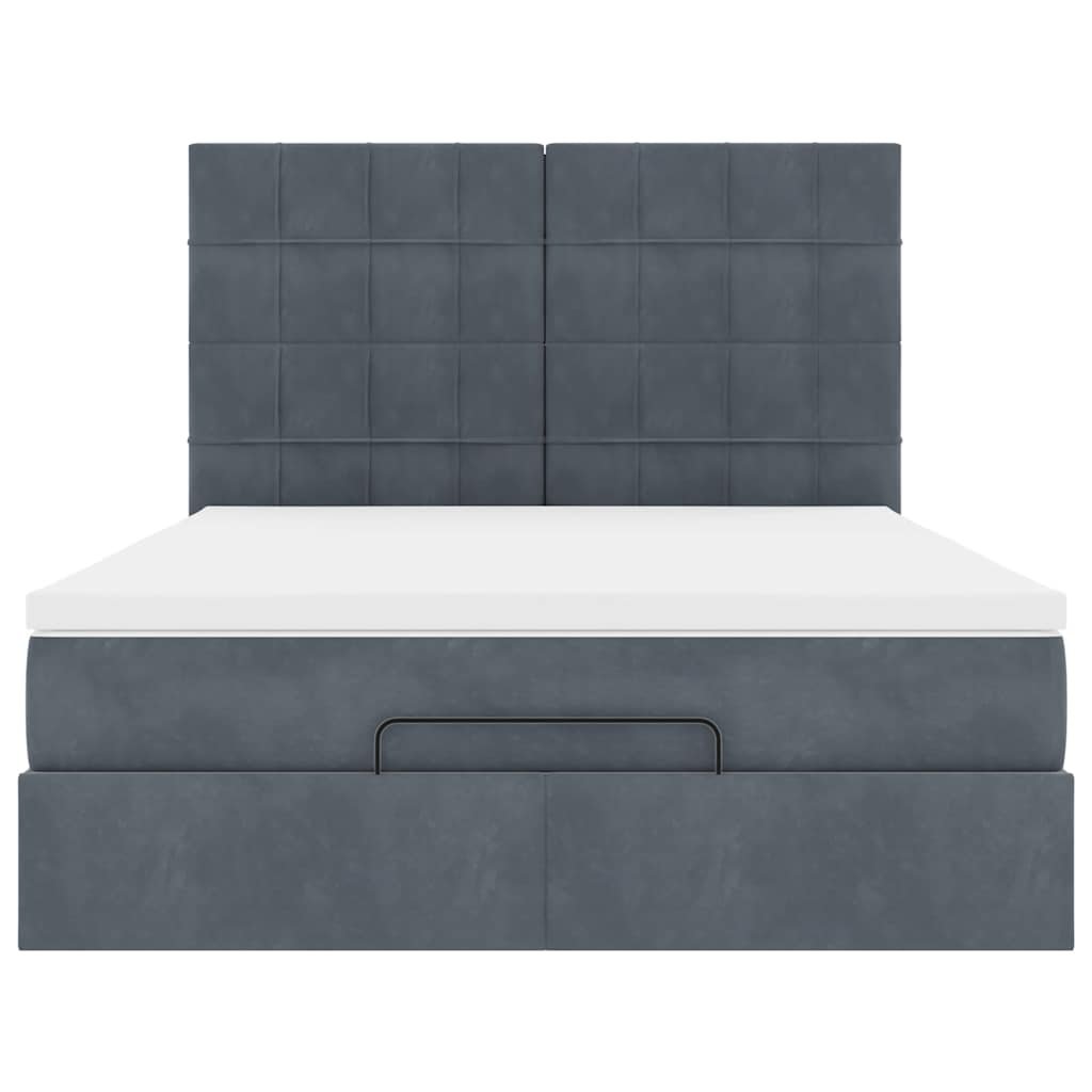 Ottoman bed met matrassen en LED's 140x190cm fluweel is nu te koop bij PeponiXL, paradijselijk wonen!