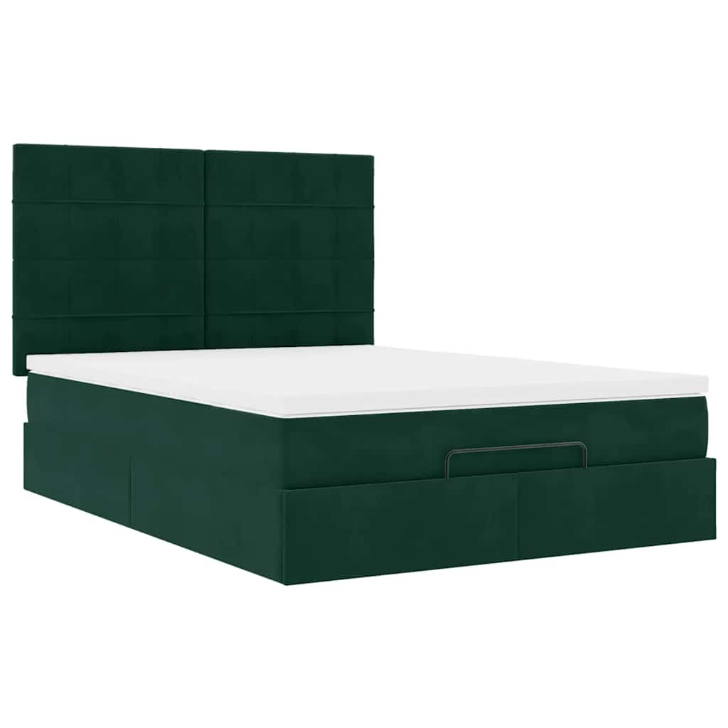Ottoman bed met matrassen en LED's 140x190cm fluweel is nu te koop bij PeponiXL, paradijselijk wonen!