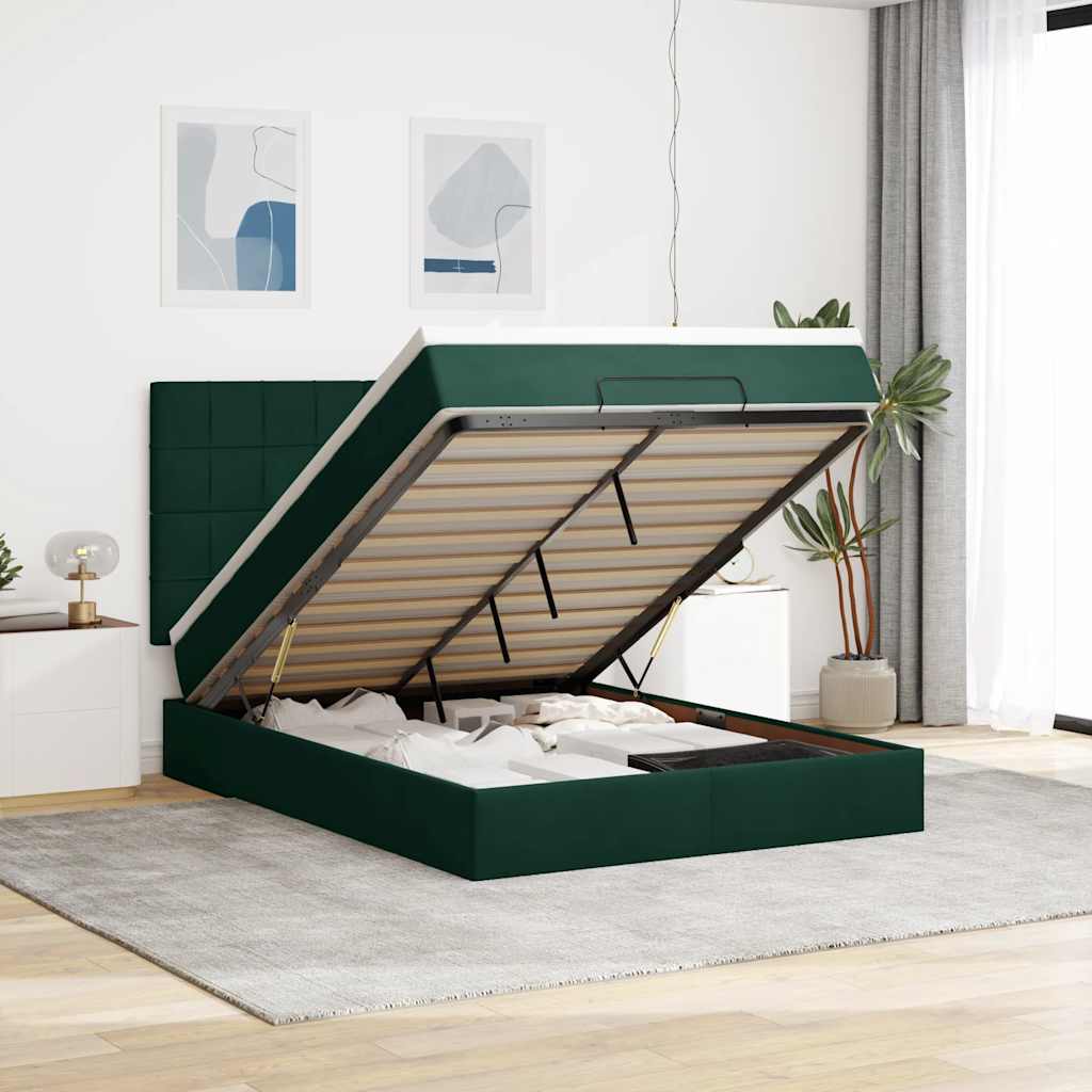 Ottoman bed met matrassen en LED's 140x190cm fluweel is nu te koop bij PeponiXL, paradijselijk wonen!