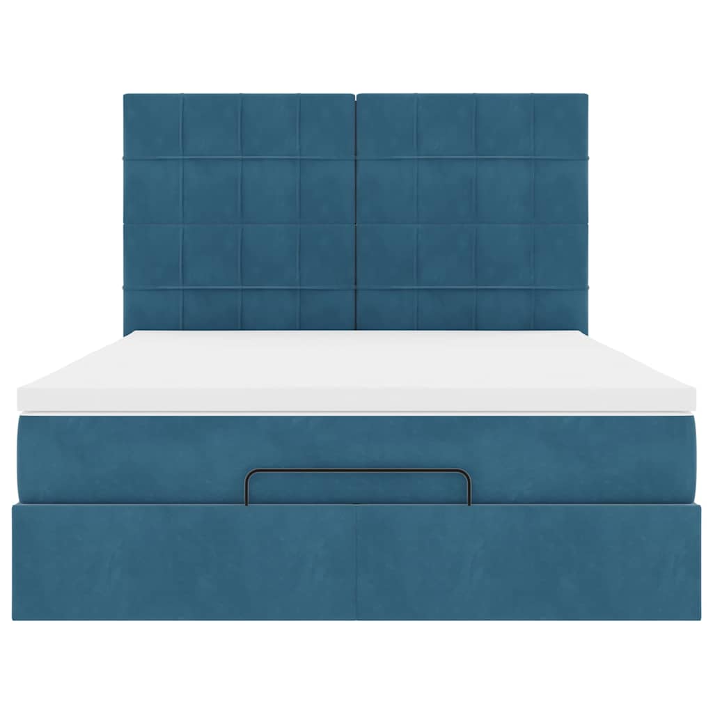Ottoman bed met matrassen en LED's 140x190cm fluweel is nu te koop bij PeponiXL, paradijselijk wonen!