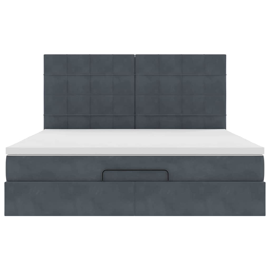 Ottoman bed met matrassen en LED's 160x200cm fluweel is nu te koop bij PeponiXL, paradijselijk wonen!