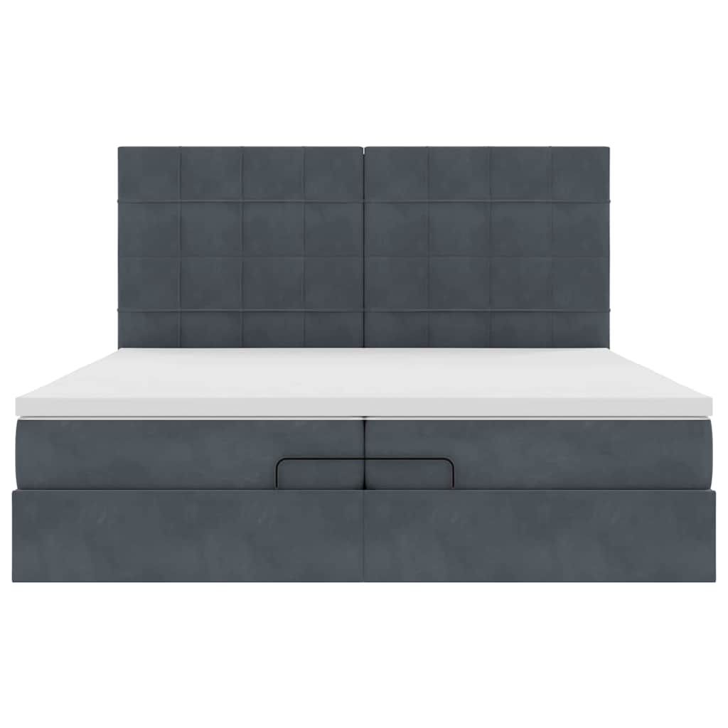 Ottoman bed met matrassen en LED's 200x200cm fluweel is nu te koop bij PeponiXL, paradijselijk wonen!