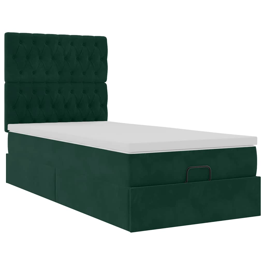 Ottoman bed met matrassen en LED's 100x200cm fluweel is nu te koop bij PeponiXL, paradijselijk wonen!