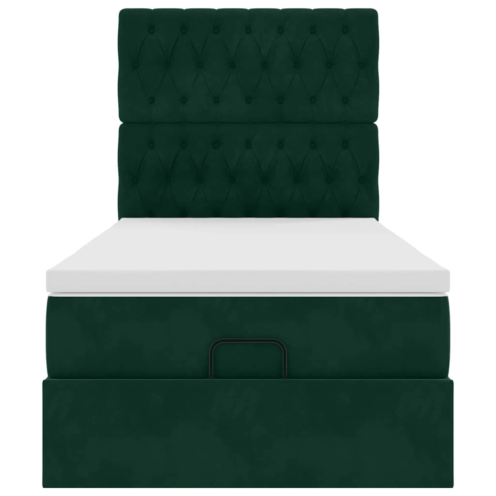 Ottoman bed met matrassen en LED's 100x200cm fluweel is nu te koop bij PeponiXL, paradijselijk wonen!