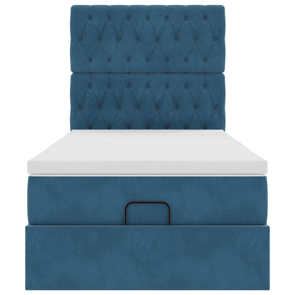 Ottoman bed met matrassen en LED's 100x200cm fluweel is nu te koop bij PeponiXL, paradijselijk wonen!