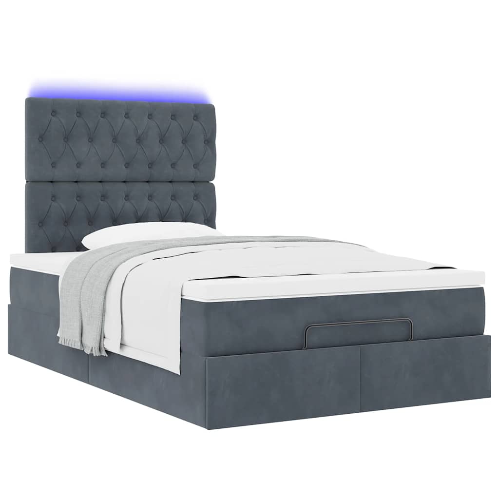 Ottoman bed met matrassen en LED's 120x190cm fluweel is nu te koop bij PeponiXL, paradijselijk wonen!