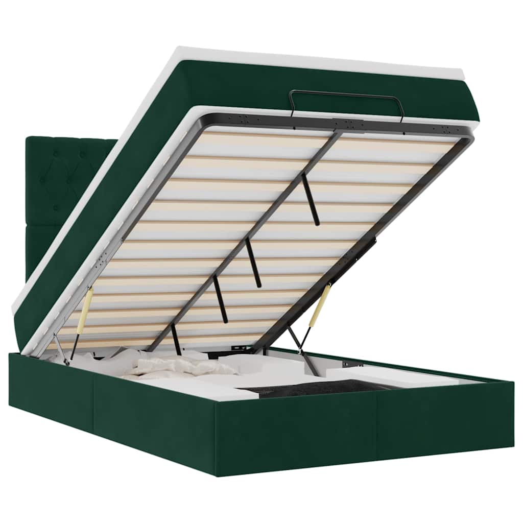 Ottoman bed met matrassen en LED's 120x190cm fluweel is nu te koop bij PeponiXL, paradijselijk wonen!