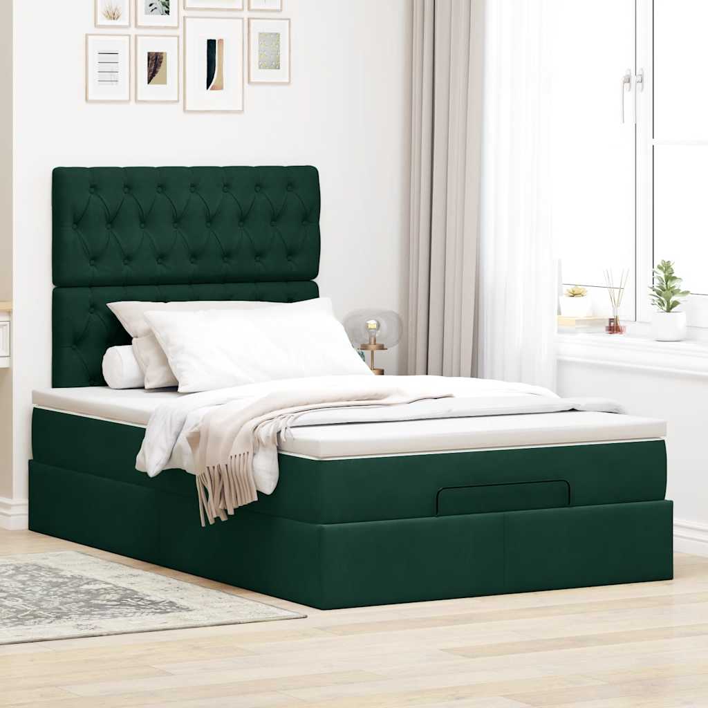 Ottoman bed met matrassen en LED's 120x190cm fluweel is nu te koop bij PeponiXL, paradijselijk wonen!