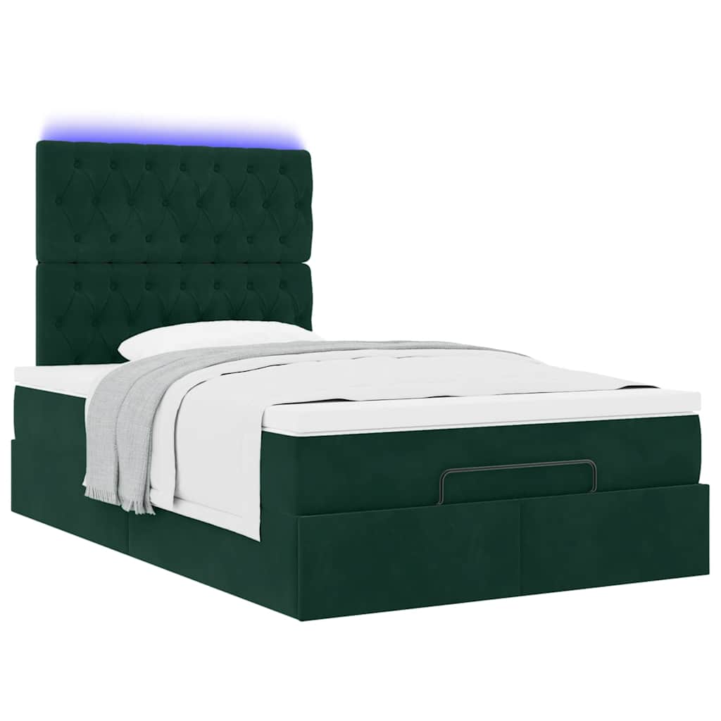 Ottoman bed met matrassen en LED's 120x190cm fluweel is nu te koop bij PeponiXL, paradijselijk wonen!