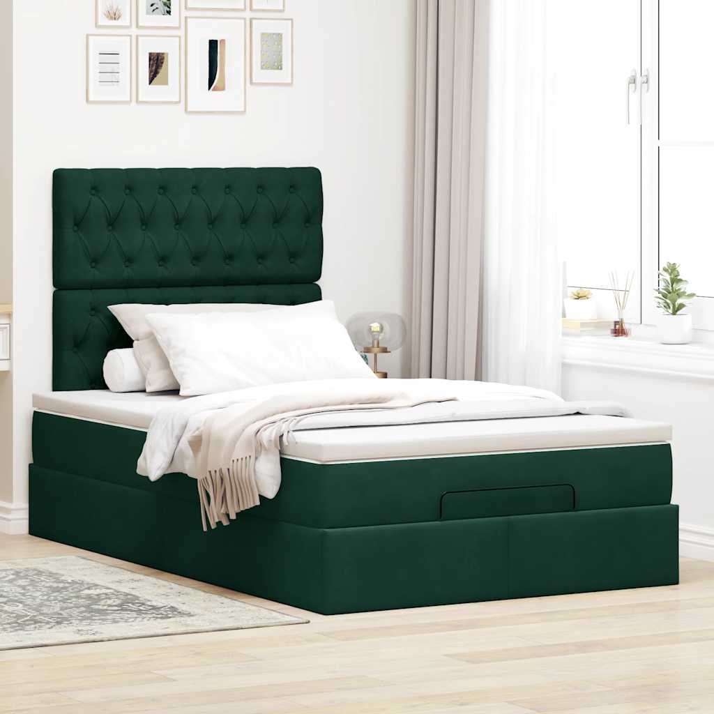 Ottoman bed met matrassen en LED's 120x200cm fluweel is nu te koop bij PeponiXL, paradijselijk wonen!