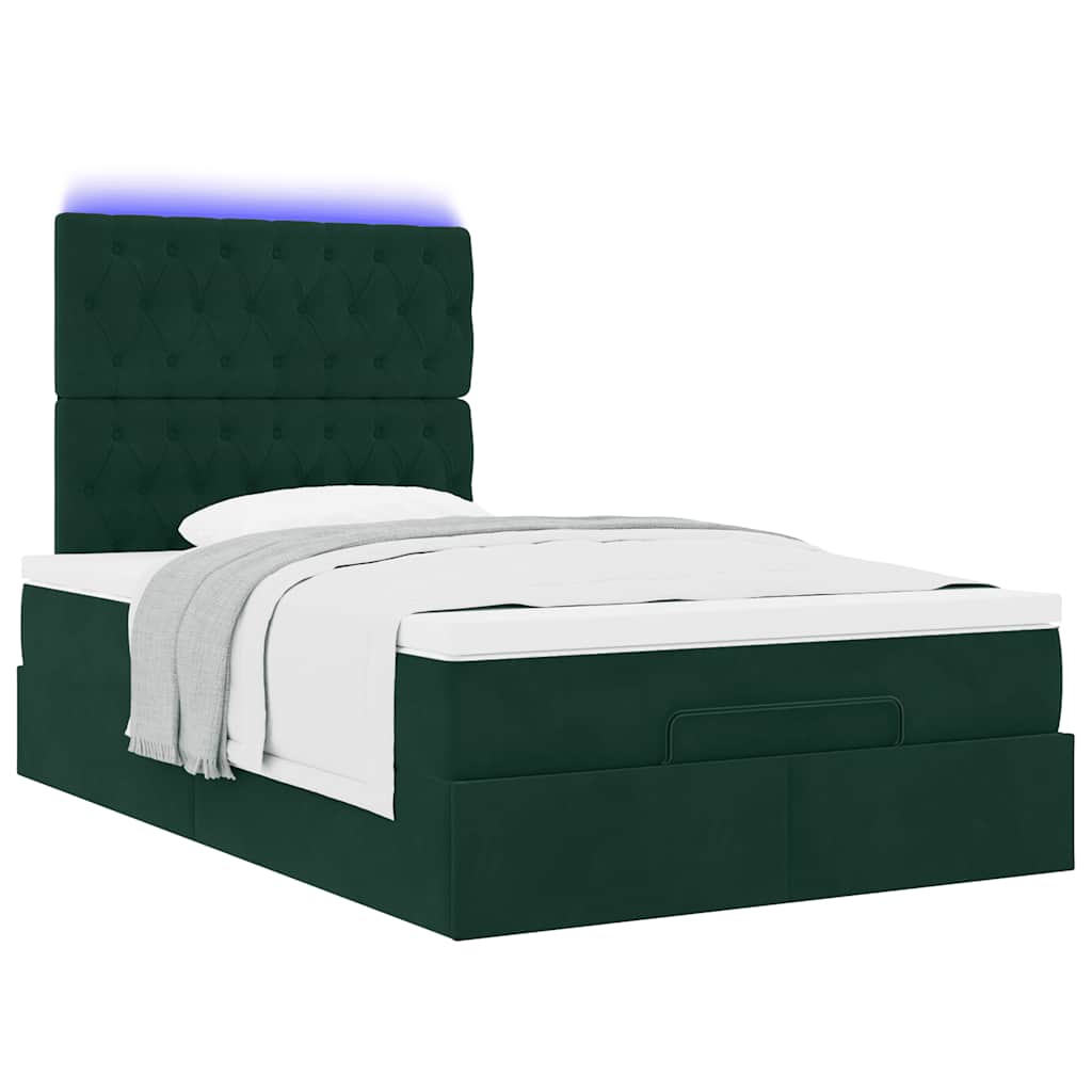 Ottoman bed met matrassen en LED's 120x200cm fluweel is nu te koop bij PeponiXL, paradijselijk wonen!