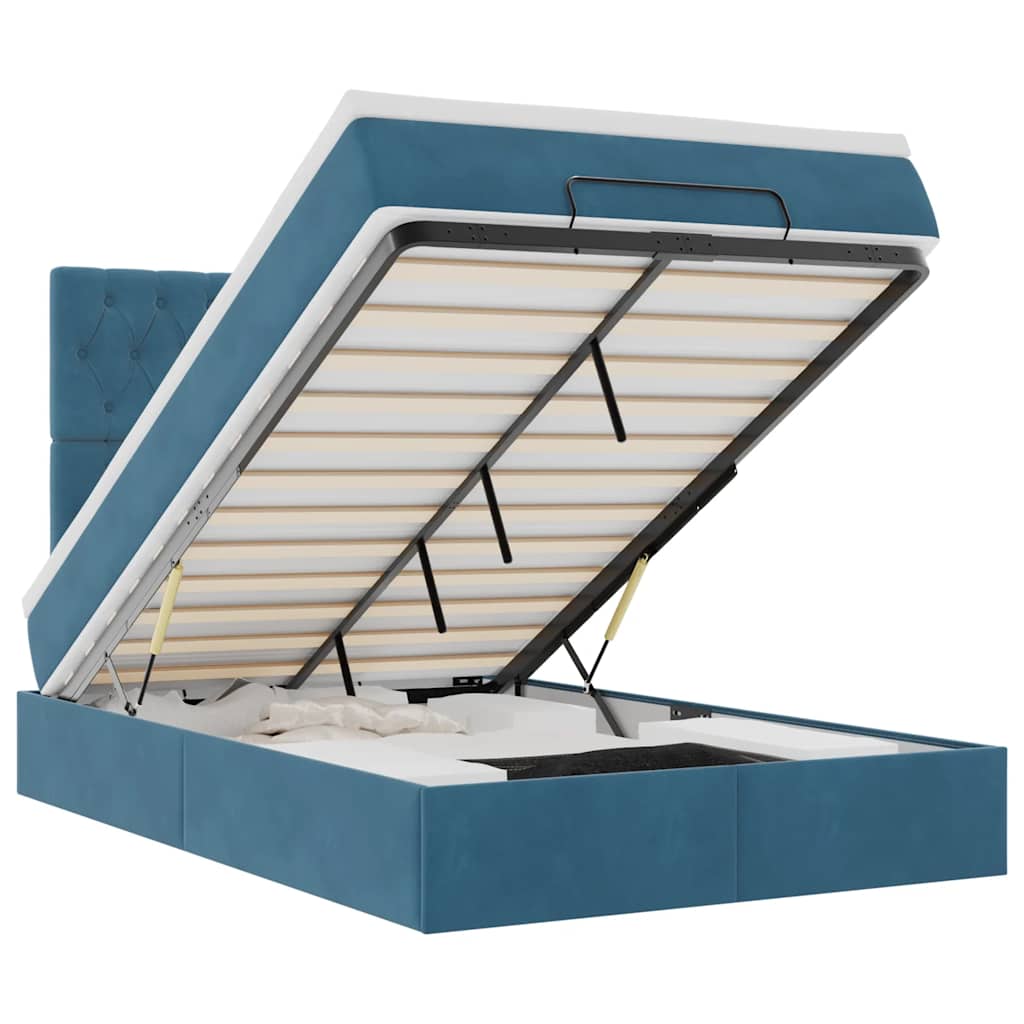 Ottoman bed met matrassen en LED's 120x200cm fluweel is nu te koop bij PeponiXL, paradijselijk wonen!