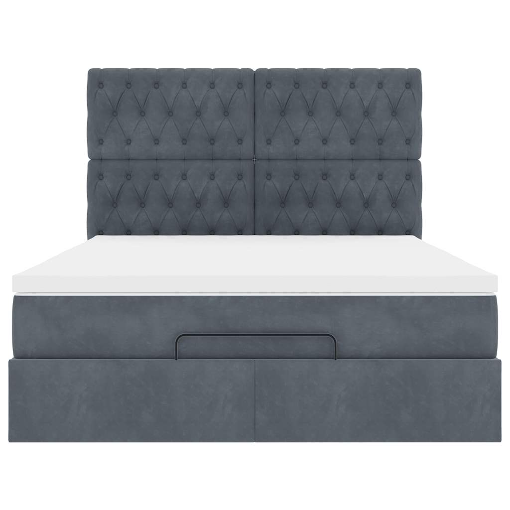 Ottoman bed met matrassen en LED's 140x190cm fluweel is nu te koop bij PeponiXL, paradijselijk wonen!