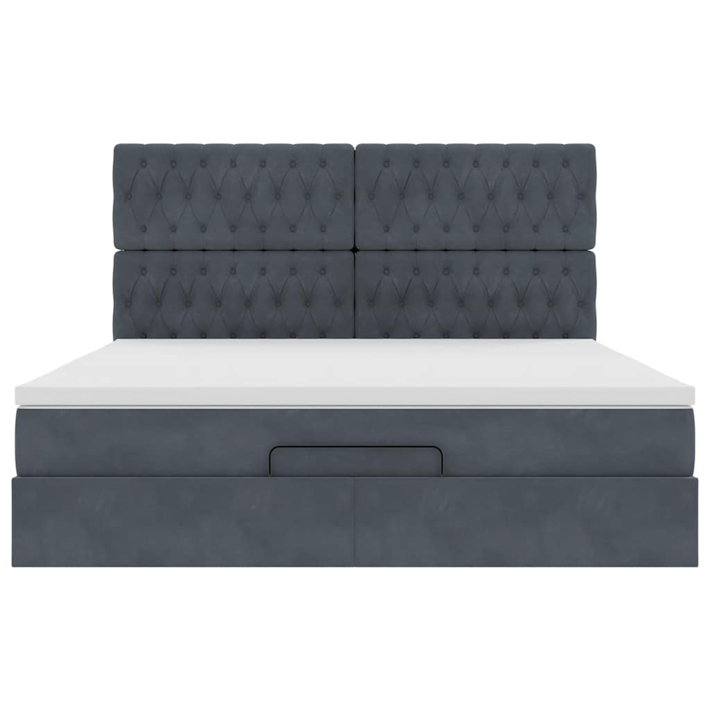 Ottoman bed met matrassen en LED's 160x200cm fluweel is nu te koop bij PeponiXL, paradijselijk wonen!