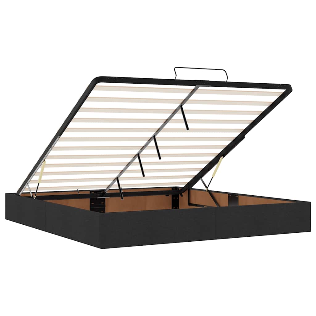 Ottoman bed met matrassen en LED's 200x200cm fluweel zwart is nu te koop bij PeponiXL, paradijselijk wonen!