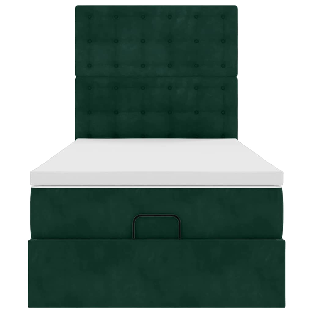 Ottoman bed met matrassen en LED's 100x200cm fluweel is nu te koop bij PeponiXL, paradijselijk wonen!