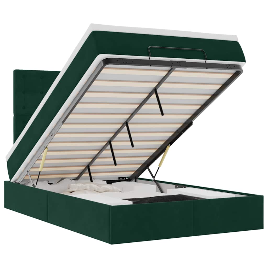Ottoman bed met matrassen en LED's 120x190cm fluweel is nu te koop bij PeponiXL, paradijselijk wonen!