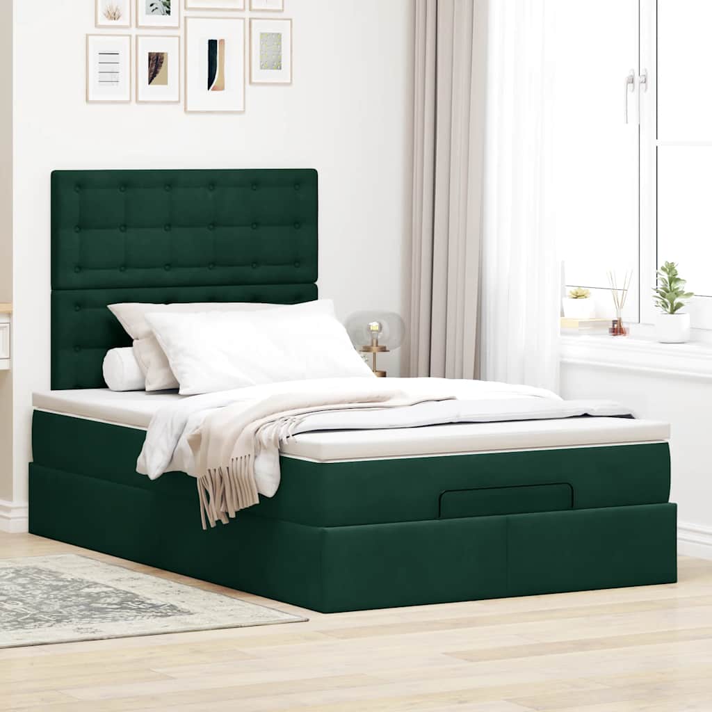 Ottoman bed met matrassen en LED's 120x190cm fluweel is nu te koop bij PeponiXL, paradijselijk wonen!