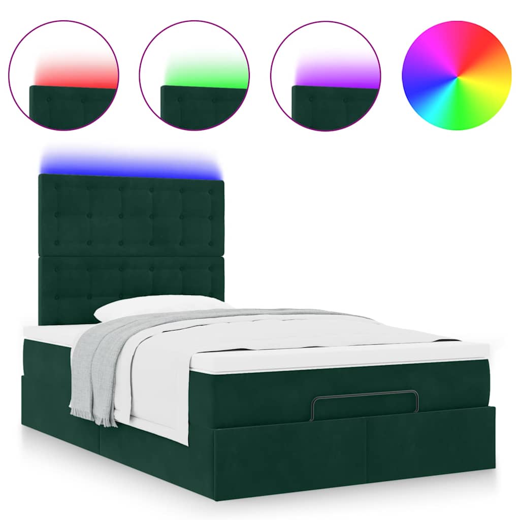 Ottoman bed met matrassen en LED's 120x190cm fluweel is nu te koop bij PeponiXL, paradijselijk wonen!