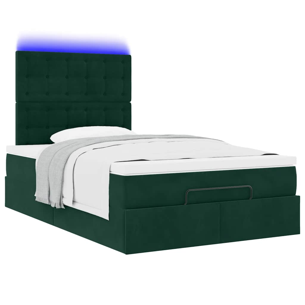 Ottoman bed met matrassen en LED's 120x190cm fluweel is nu te koop bij PeponiXL, paradijselijk wonen!