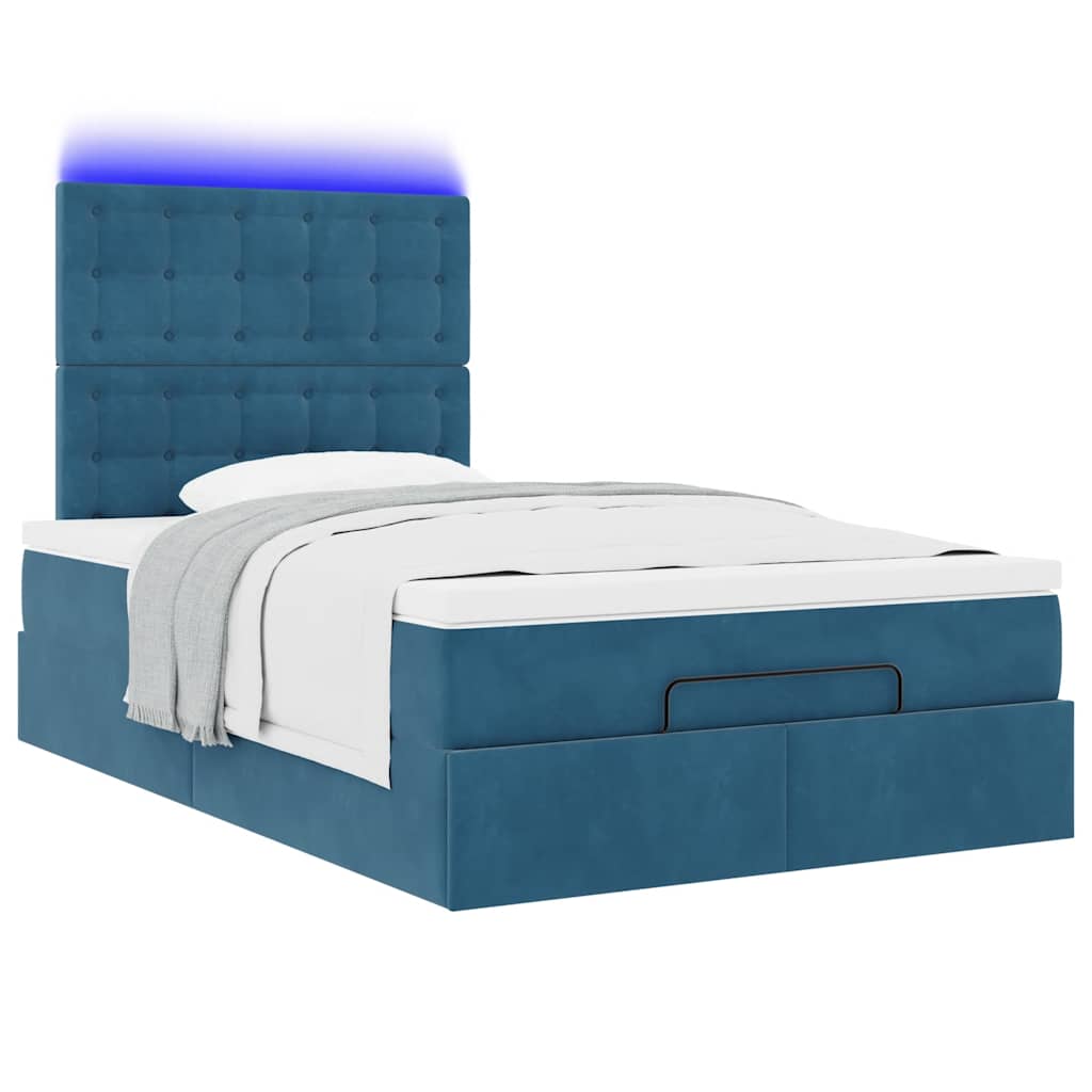Ottoman bed met matrassen en LED's 120x190cm fluweel is nu te koop bij PeponiXL, paradijselijk wonen!