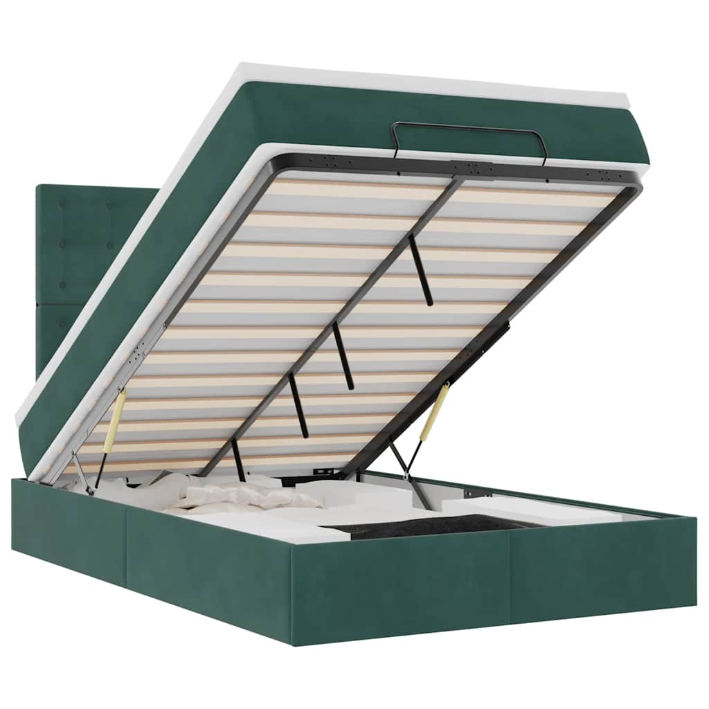 Ottoman bed met matrassen en LED's 120x200cm fluweel is nu te koop bij PeponiXL, paradijselijk wonen!