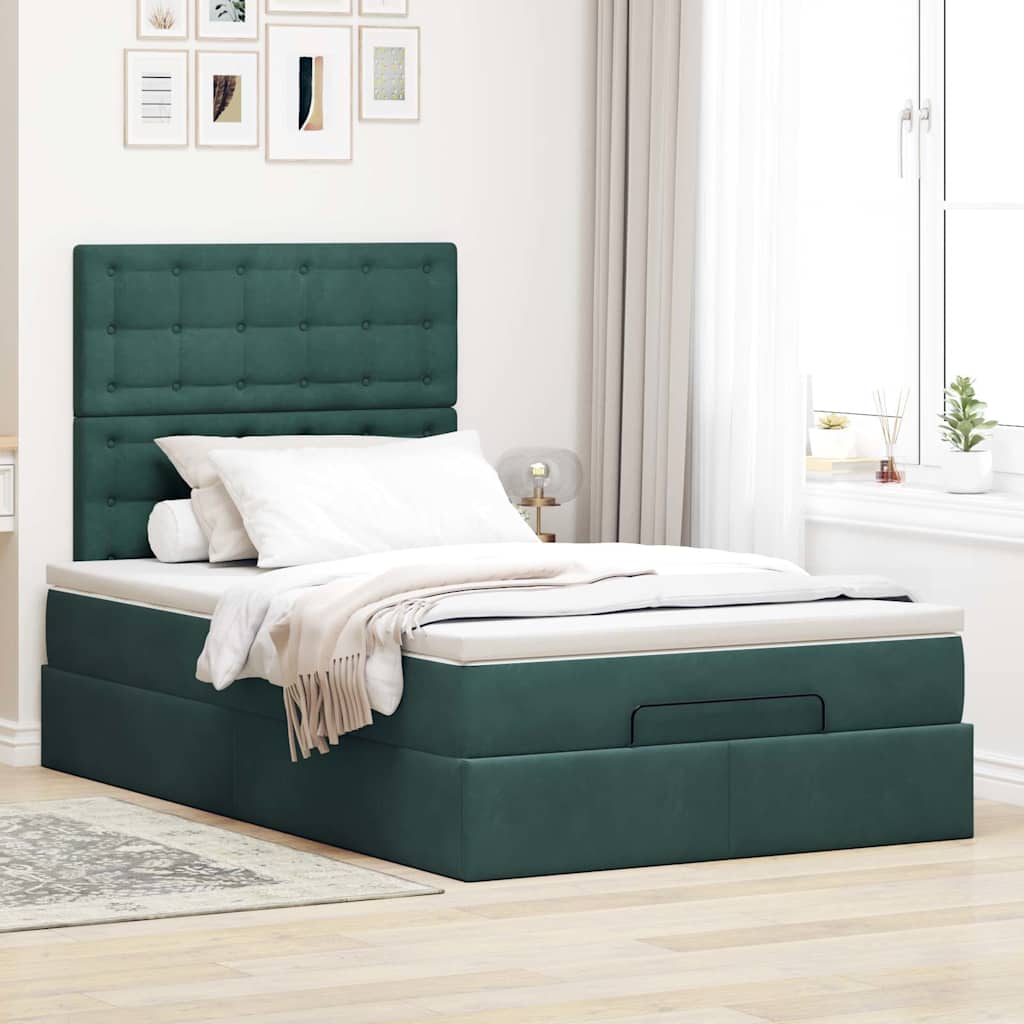Ottoman bed met matrassen en LED's 120x200cm fluweel is nu te koop bij PeponiXL, paradijselijk wonen!