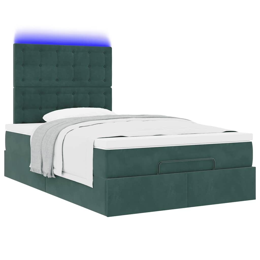 Ottoman bed met matrassen en LED's 120x200cm fluweel is nu te koop bij PeponiXL, paradijselijk wonen!