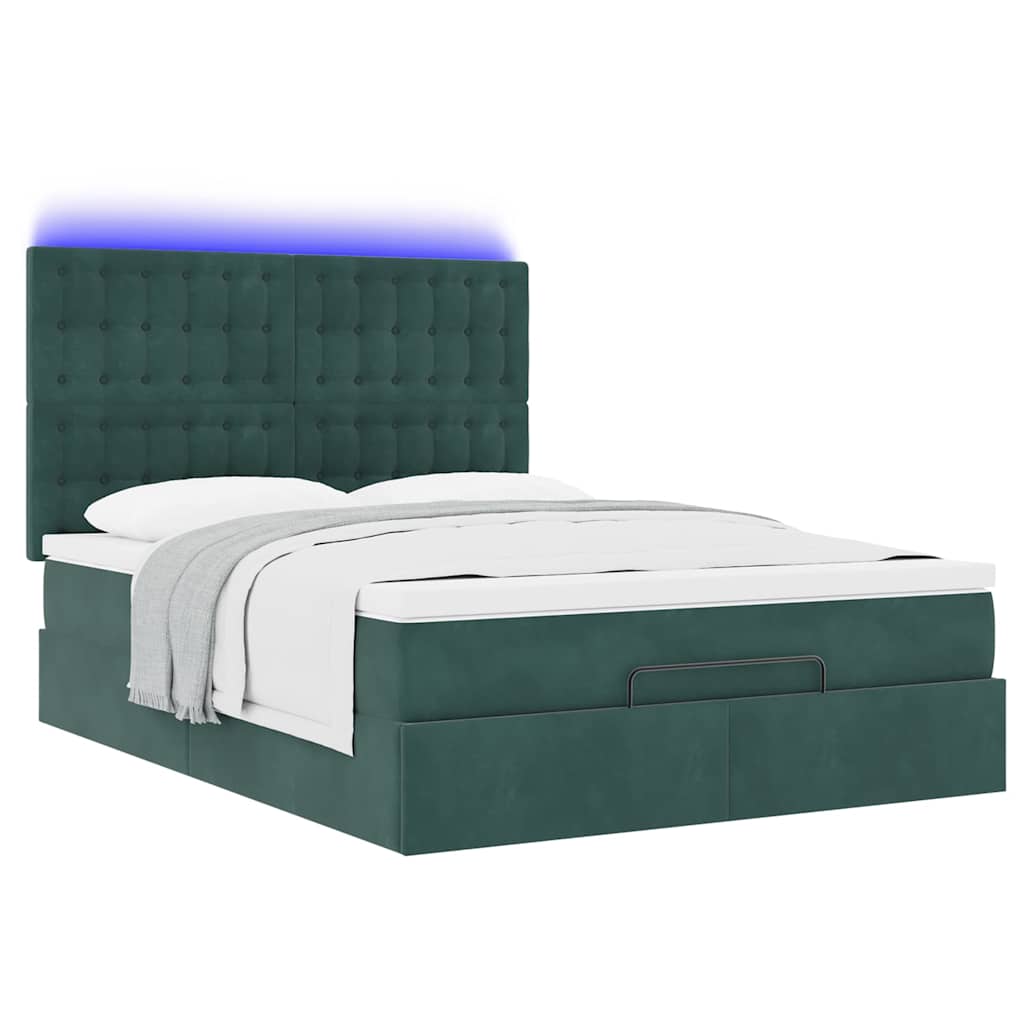 Ottoman bed met matrassen en LED's 140x190cm fluweel is nu te koop bij PeponiXL, paradijselijk wonen!