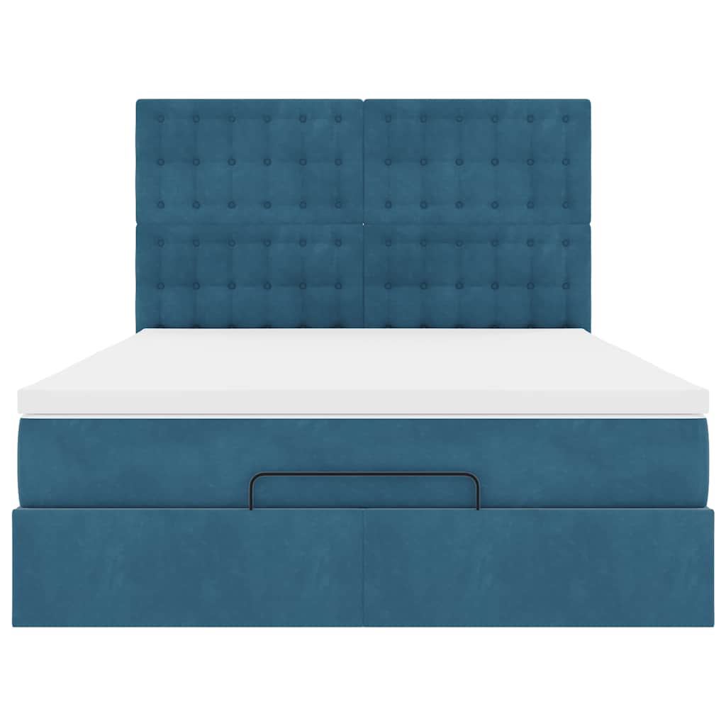 Ottoman bed met matrassen en LED's 140x190cm fluweel is nu te koop bij PeponiXL, paradijselijk wonen!
