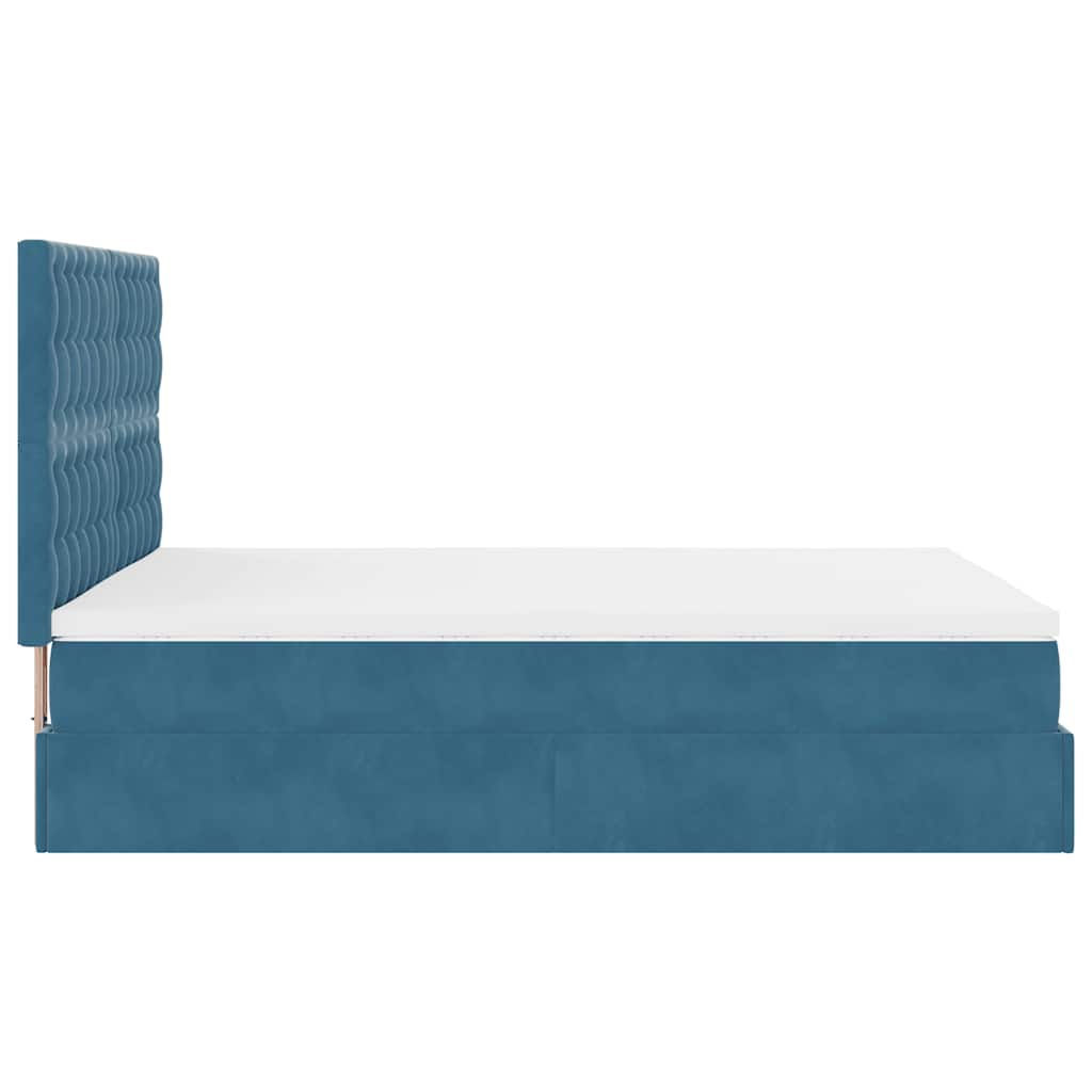 Ottoman bed met matrassen en LED's 140x190cm fluweel is nu te koop bij PeponiXL, paradijselijk wonen!
