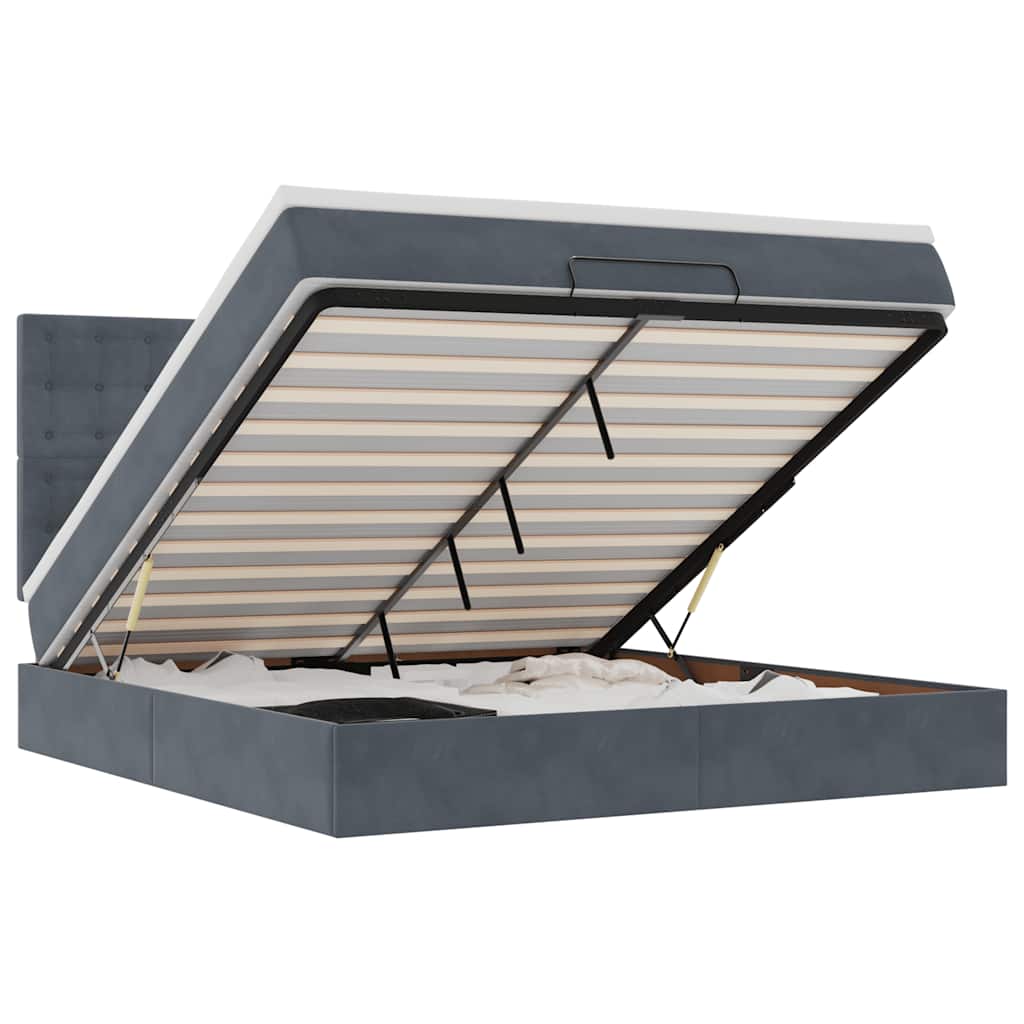 Ottoman bed met matrassen en LED's 180x200cm fluweel is nu te koop bij PeponiXL, paradijselijk wonen!