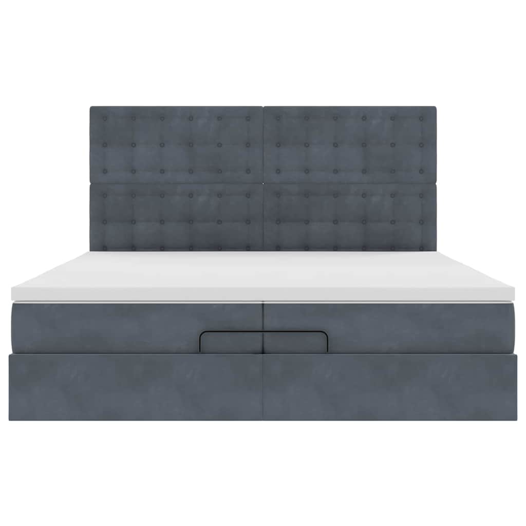 Ottoman bed met matrassen en LED's 200x200cm fluweel is nu te koop bij PeponiXL, paradijselijk wonen!