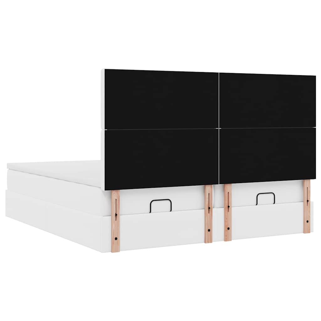 Ottoman bed met matrassen en LED's 200x200cm kunstleer is nu te koop bij PeponiXL, paradijselijk wonen!