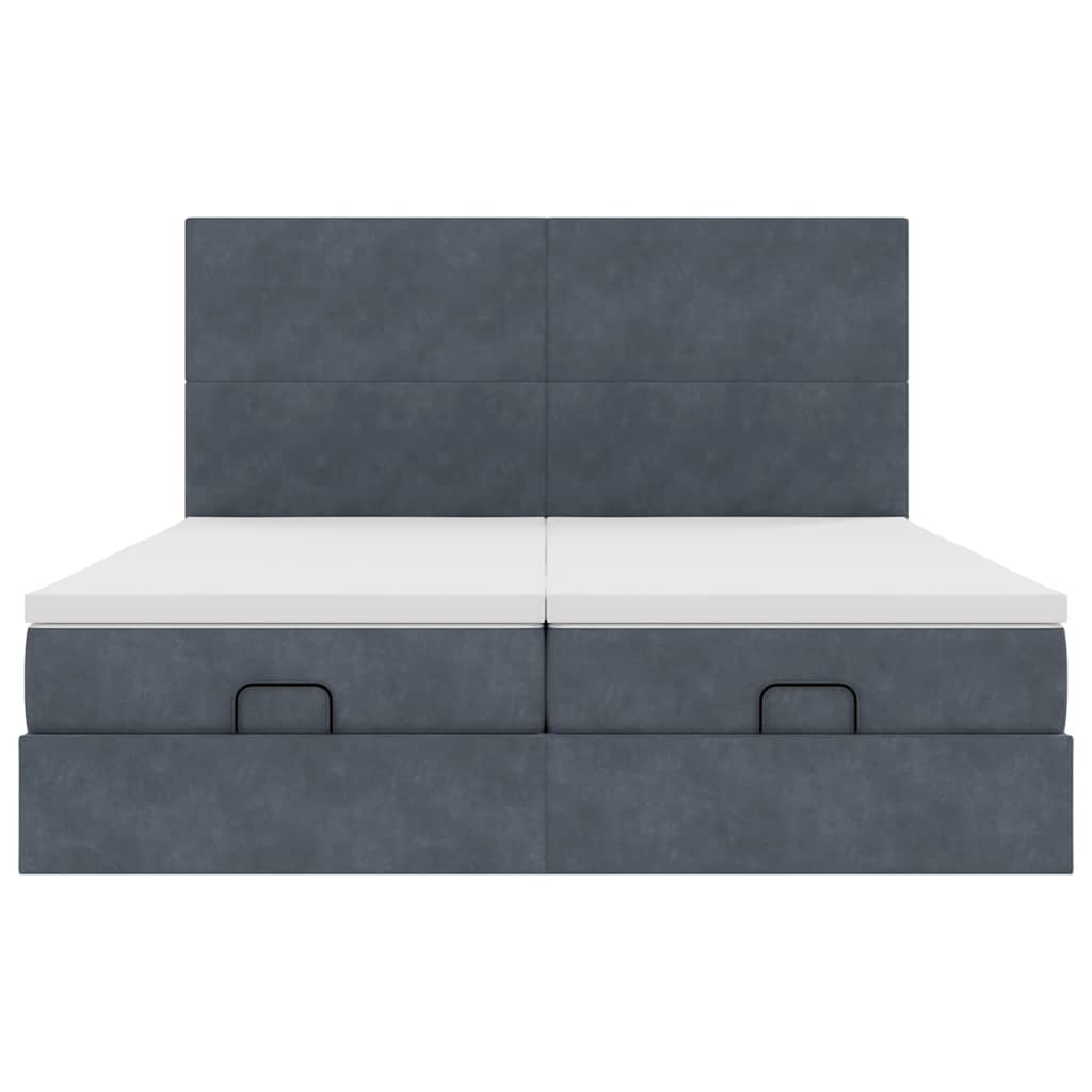 Ottoman bed met matrassen en LED's 160x200cm fluweel is nu te koop bij PeponiXL, paradijselijk wonen!
