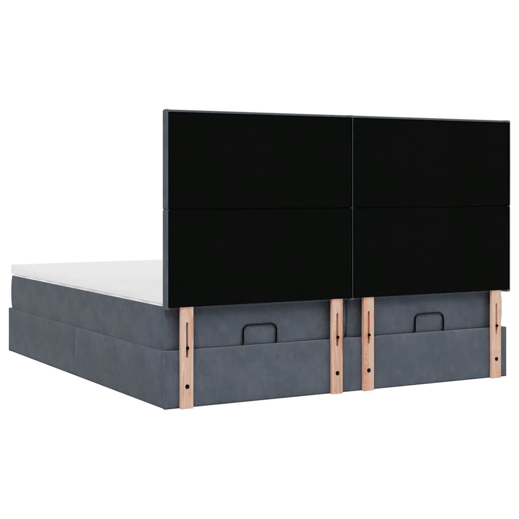 Ottoman bed met matrassen en LED's 160x200cm fluweel is nu te koop bij PeponiXL, paradijselijk wonen!