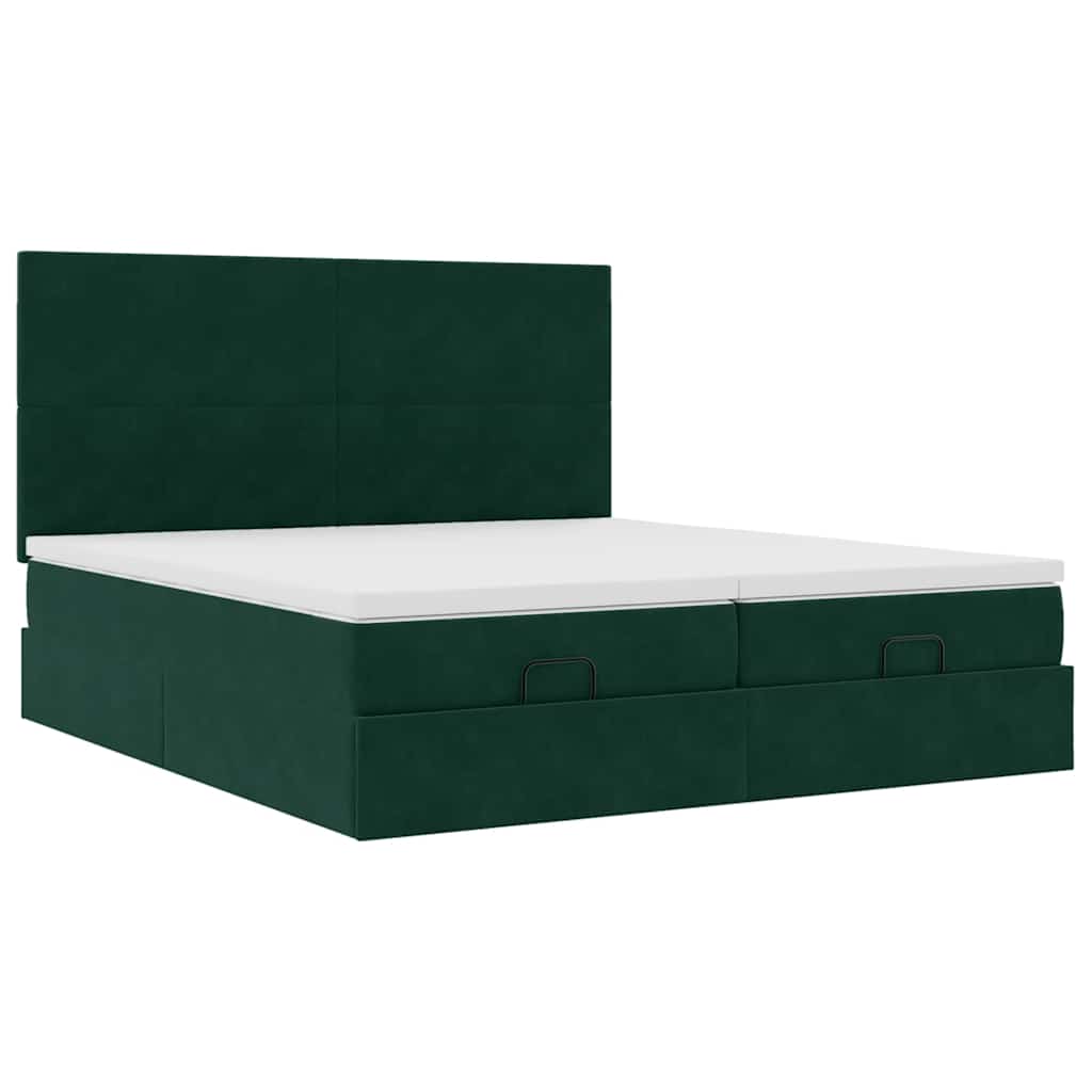 Ottoman bed met matrassen en LED's 160x200cm fluweel is nu te koop bij PeponiXL, paradijselijk wonen!