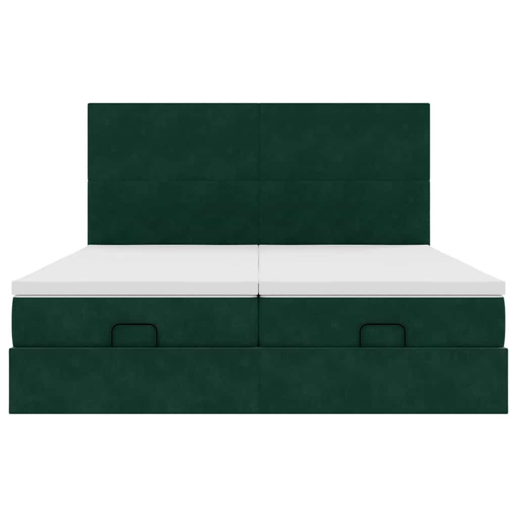 Ottoman bed met matrassen en LED's 160x200cm fluweel is nu te koop bij PeponiXL, paradijselijk wonen!