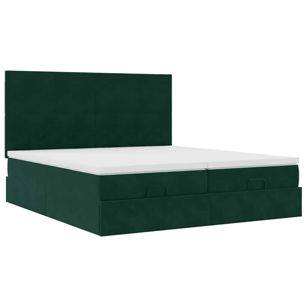 Ottoman bed met matrassen en LED's 200x200cm fluweel is nu te koop bij PeponiXL, paradijselijk wonen!